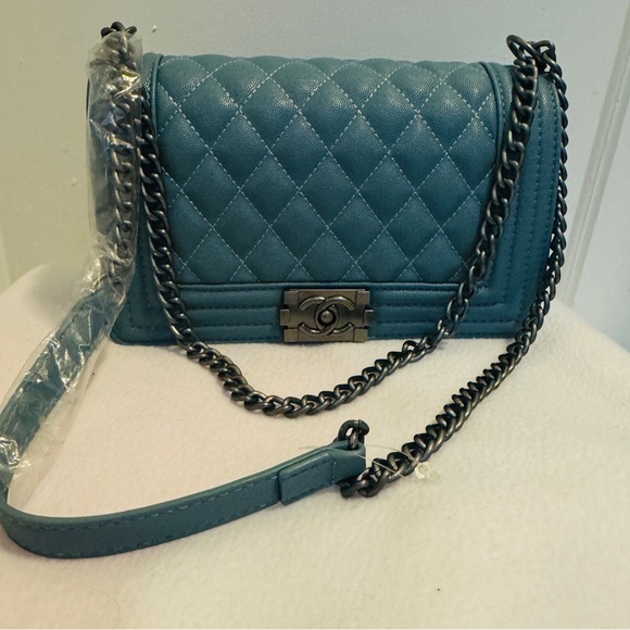 Blue quilted bag - Picture 6 of 11